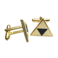 Forme personnalisée personnalisée Custom personnalisé Metal Gold plaqué Placage argent Triangle en acier inoxydable Men de manchette